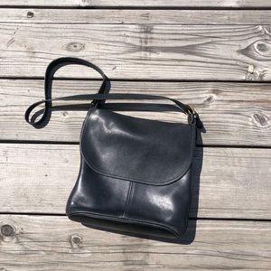 Vintage Coach Black Leather Bag